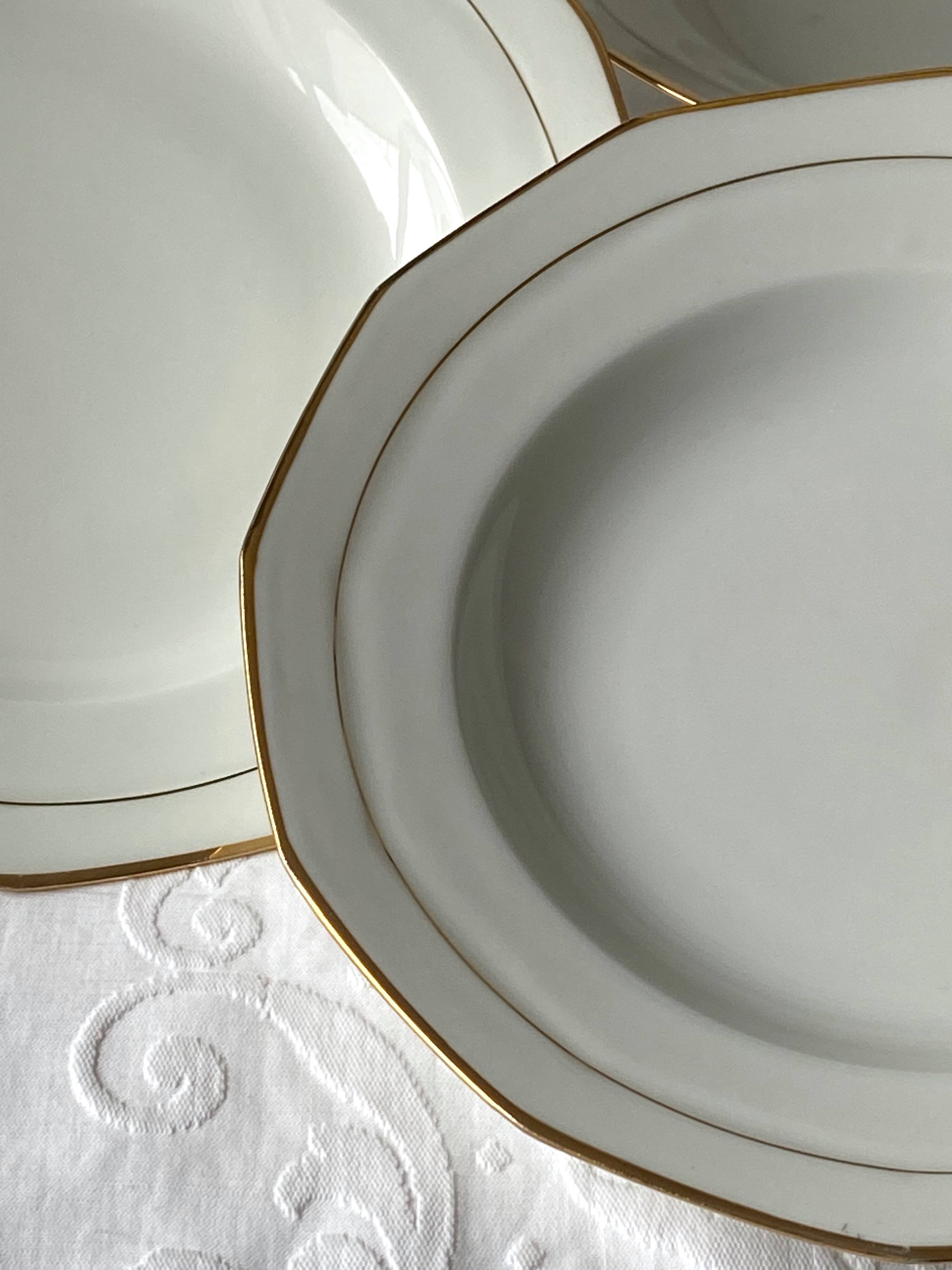 Limoges porcelain soup plates
