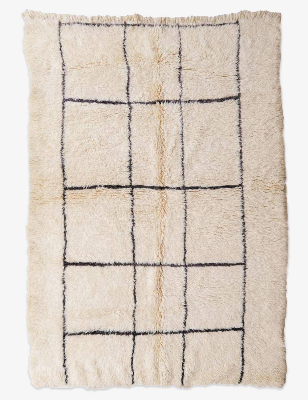 Marmoucha White Ecru Rug - 254 x 174 cm