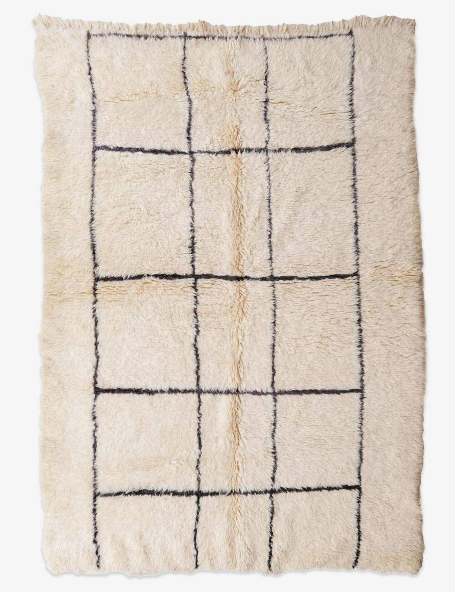 Tapis Marmoucha Blanc Ecru - 254 x 174 cm