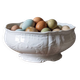 Vintage large salad bowl attributed to Bernardaud, Louvre model, Limoges porcelain.