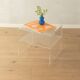 Minimalist side table from the 1960s made of acrylic glass