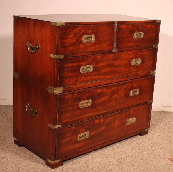 Commode militaire ou de marine en acajou, XIXème siècle