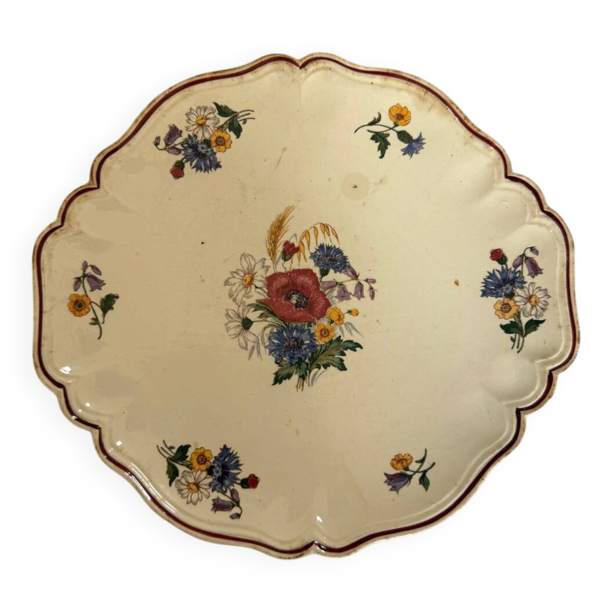 Plate cake Sarreguemines