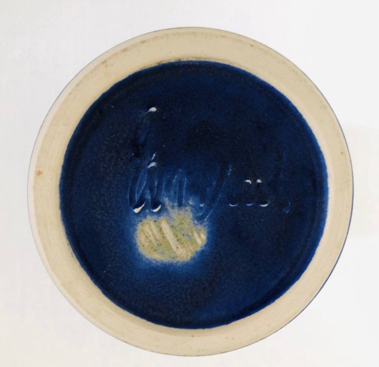 Artisanal Blue Ceramic Vase