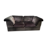 Black velvet sofa