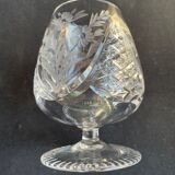 6 verres à cognac – cristal soufflé et taillé