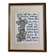 Screenprint after Jean Dubuffet framed under glass 26 cm by 32 cm