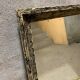 Miroir bois noir et blanc vintage