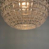 Crystal glass pendant lamp by Peill & Putzler 1960