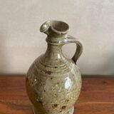 Glazed stoneware pitcher