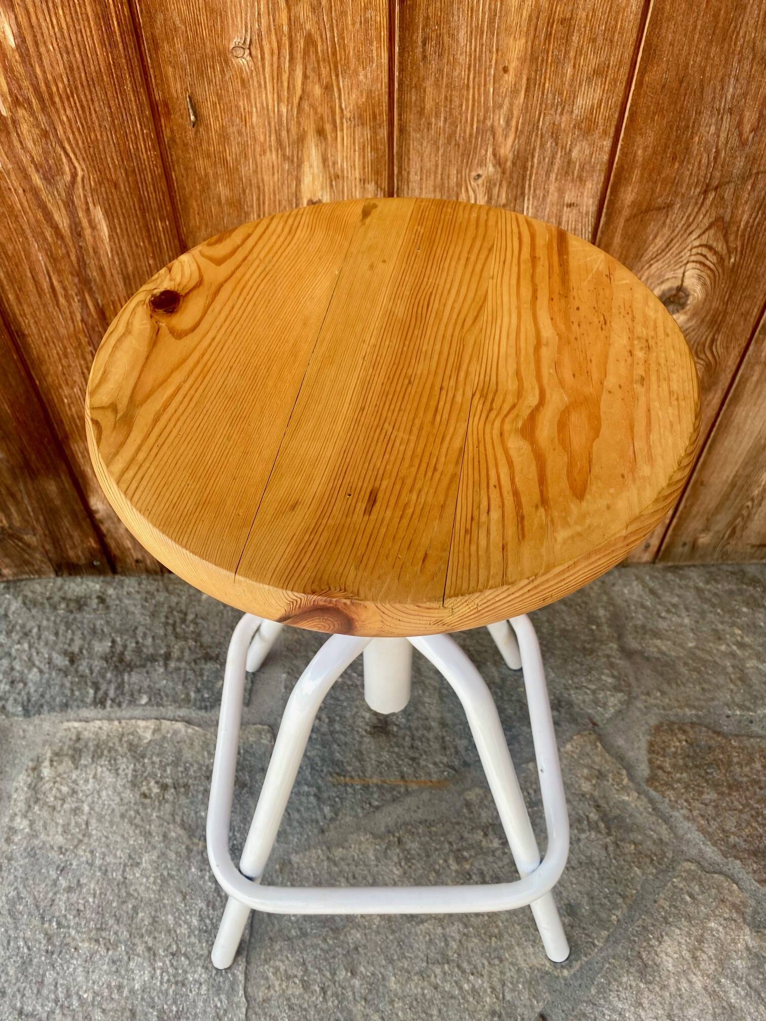 Vintage adjustable swivel stool