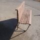 Wood and iron barge bench