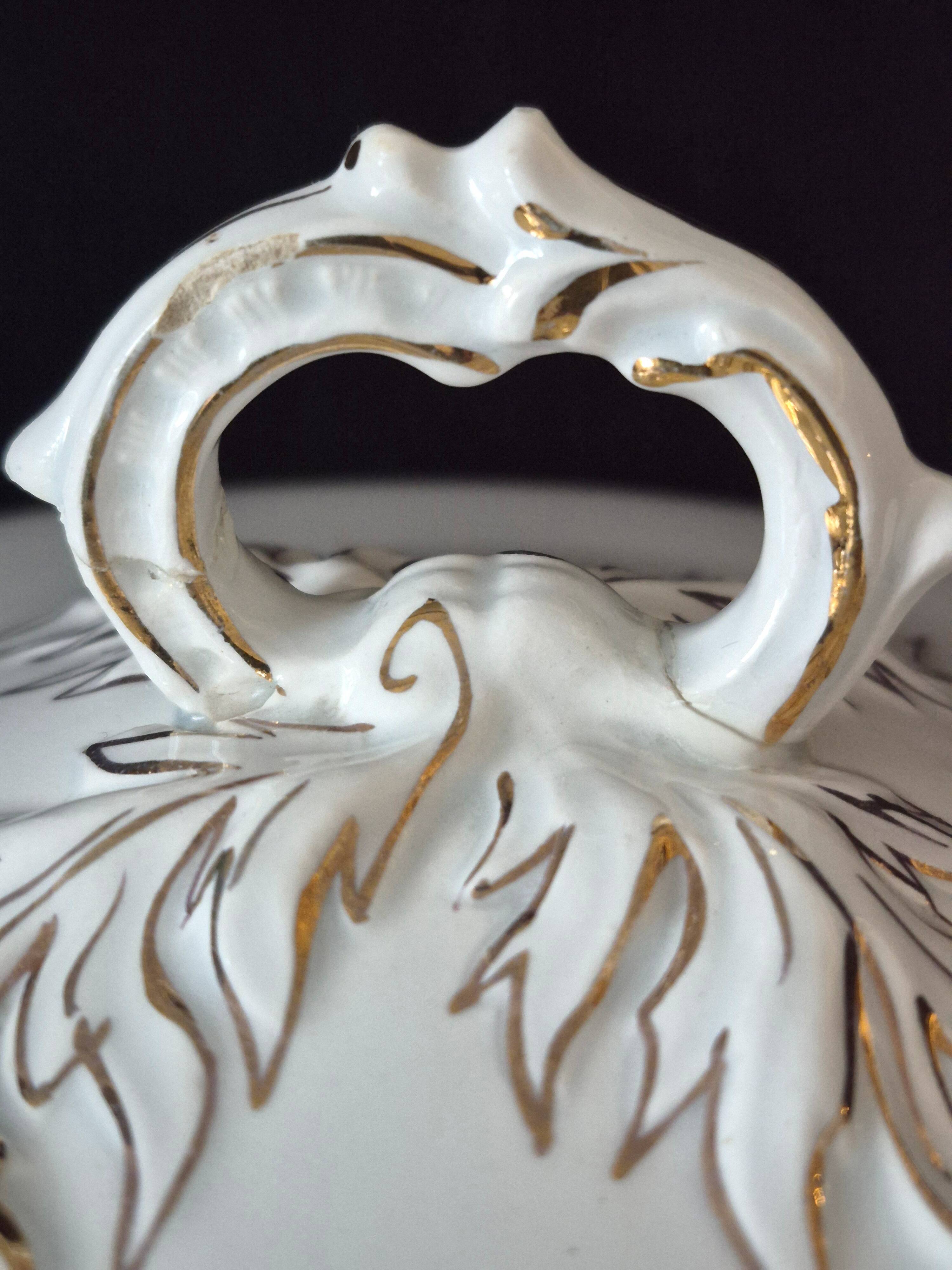 Vegetable dish or soup tureen in Onnaing earthenware A524