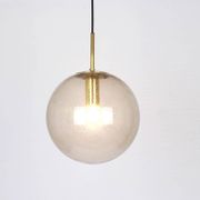 Limburg pendant light with smoked glass ball, Germany, 1970s