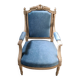 Louis XVI style armchair in lacquered wood