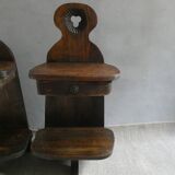Pair of bedside tables, mountain folk art, circa 1960