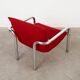 Red armchair, Italian design, 1970s, made in Italy