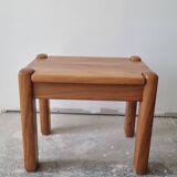 Vintage solid elm bedside table
