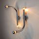 Pair of tubular chrome wall lights Italy, 1970
