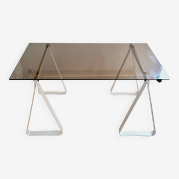 Smoked glass desk