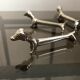 Basset knife holder in silver metal