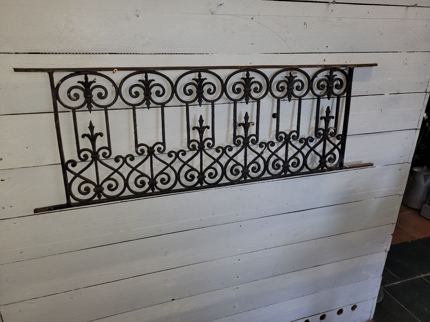 Old cast iron balcony box