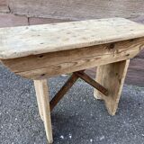 Farmhouse bench made of natural fir 1930s
