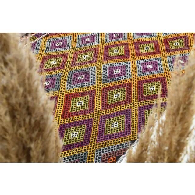 1970s Vintage Turkish Oushak Handmade Wool Cotton Orange Area Rug 160x263
