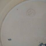 Large Longwy “Pompadour” blue-green plate – circa 1900