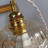 Large nomadic globe twisted tulip amber/honey, sand textile cord