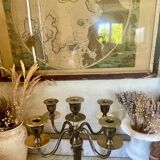 Two-tone solid brass chandelier