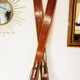 Pair of old wooden skis