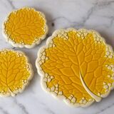 Coaster/bottle slip yellow vine leaf
