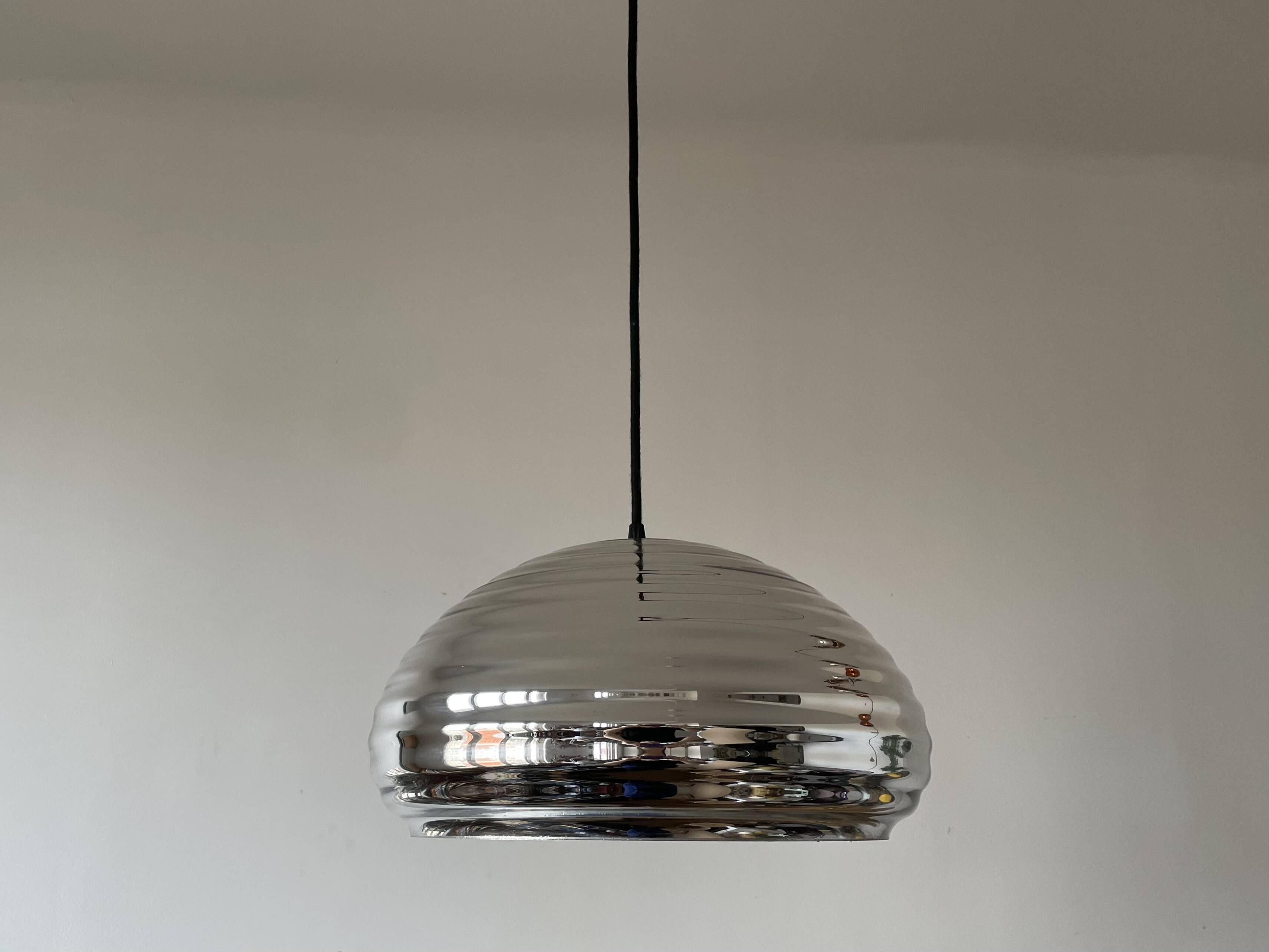 Vintage silver glass pendant light