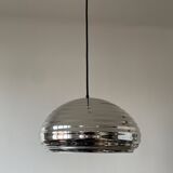 Vintage silver glass pendant light