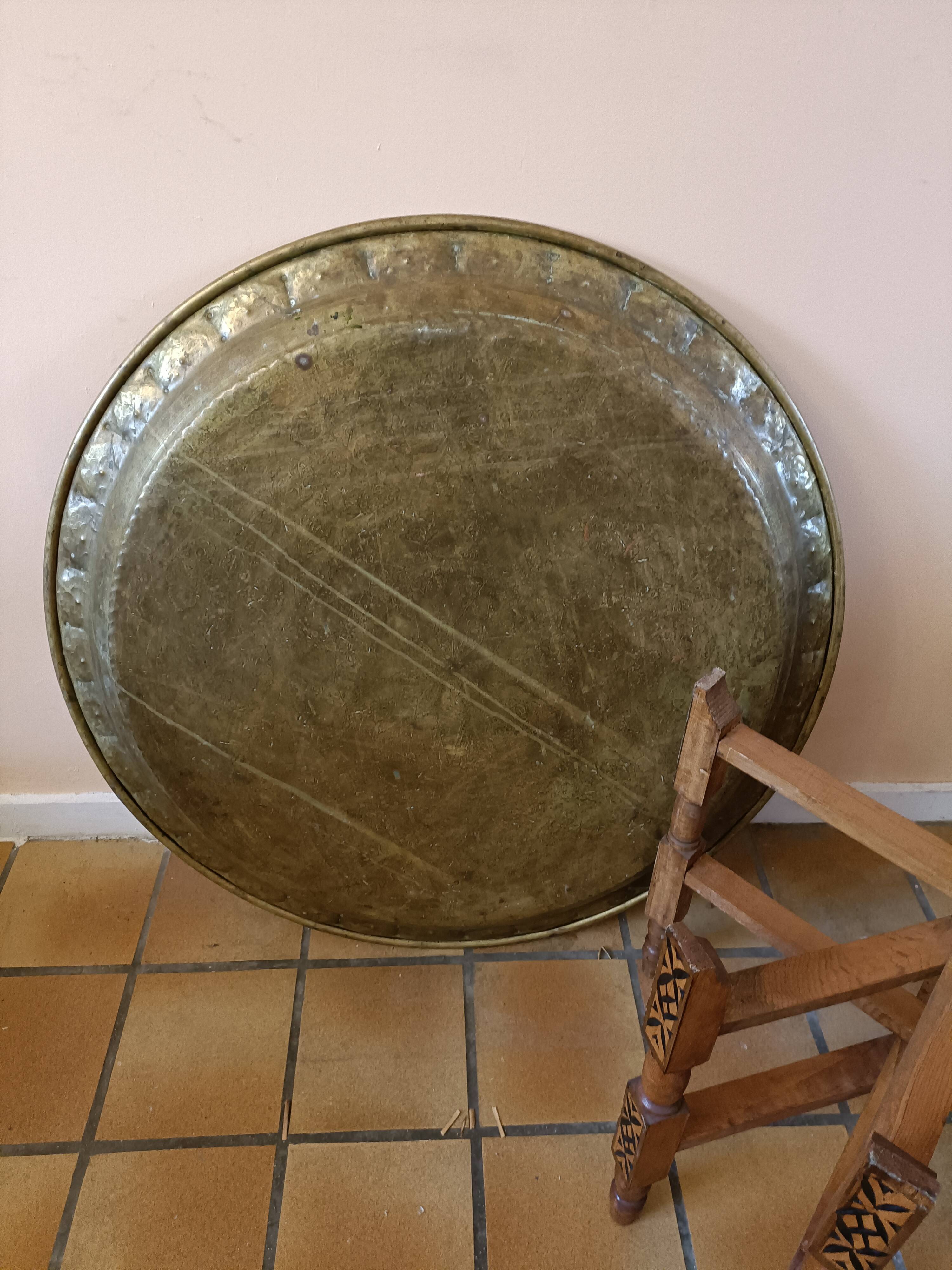 Copper top coffee table morocco