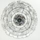 Small and Superb Pendant, Chrome and Crystal Glass by Kinkeldey, Germany, 1970
