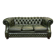 1970s leather Chesterfield three-seater sofa