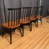 Set of four Fanett chairs in the Ilmari Tapiovaara style, Finland, 1960s