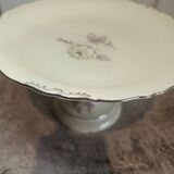 Beige/white porcelain compote from Royal Eelag with a rose pattern.