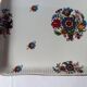 Limoges porcelain tray with floral bouquet motifs, early 20th century