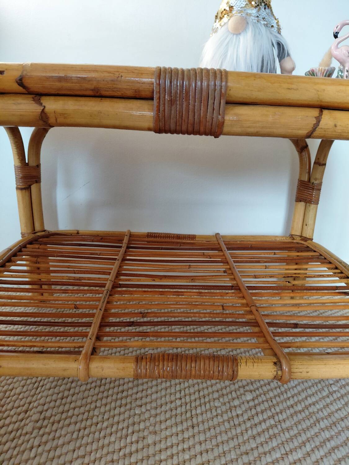 Vintage rattan coffee table