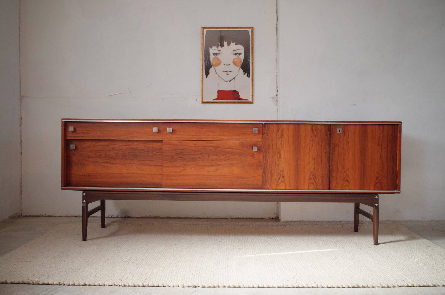 Large Vintage rosewood sideboard, 1960s
