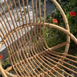 Pair of rattan patio armchairs