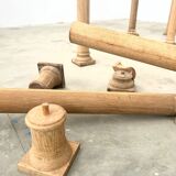 Set of solid oak columns and half-columns