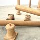 Set of columns and half-columns in solid oak.