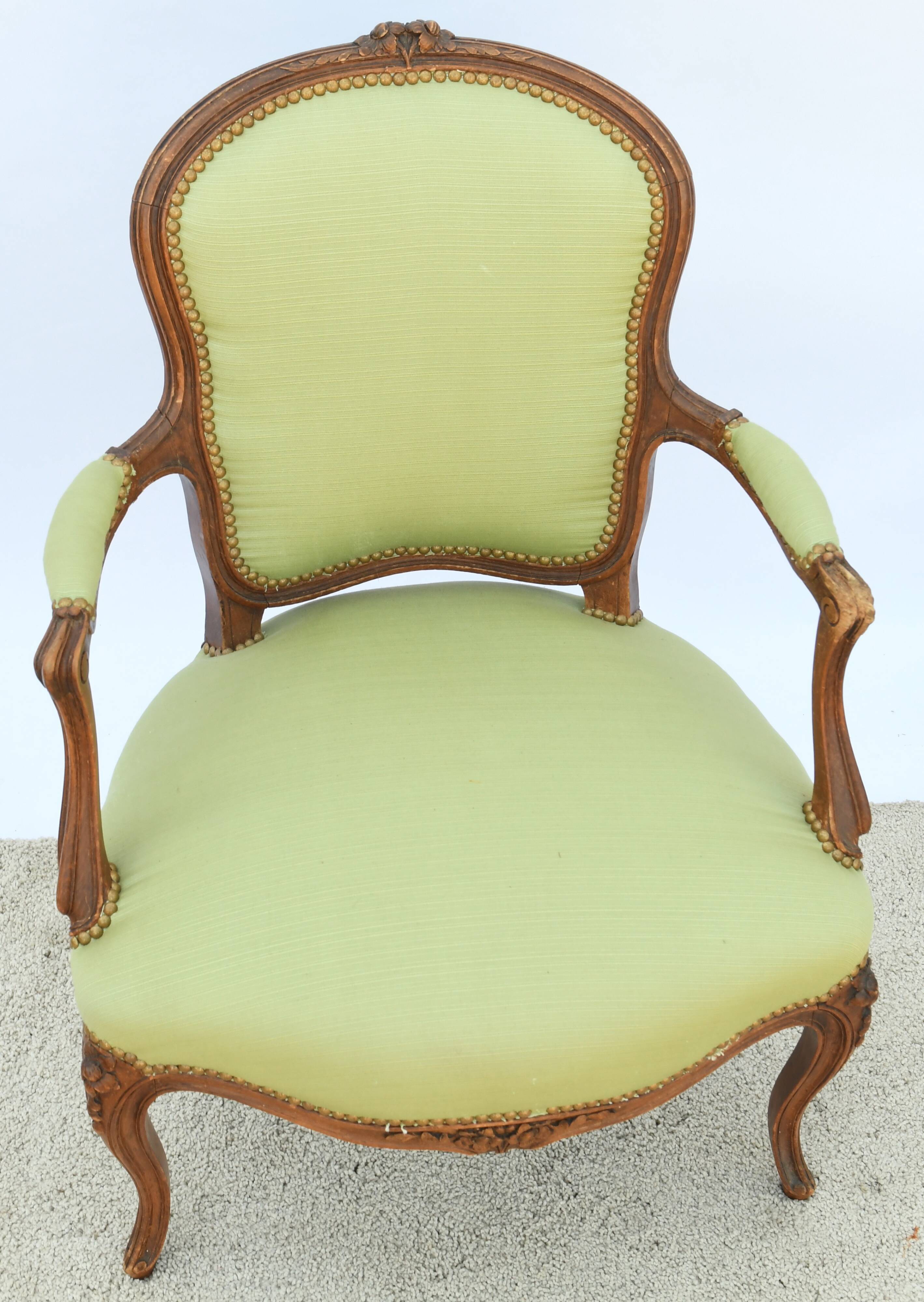 Louis XV style convertible armchair