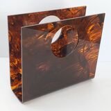 Vintage plexiglass magazine rack 1970