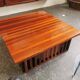 Table basse XL design vintage en bois exotique