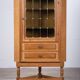 Brutalist Oak Corner Cabinet attributed to Henning Kjærnulf, Denmark, 1960s